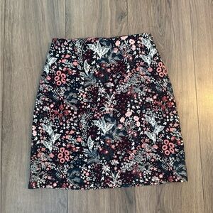 H&M Floral Mini Skirt - Black and Pink